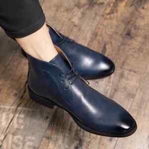 Men Ankle Boots Slip-On Business Dress Short Boot Casual Short Boot Booties