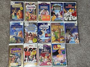 #1699 Disney Masterpiece Collection VHS A lot Of 14. (12 Sealed!)