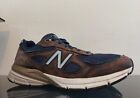 New Balance Shoes Mens 13 B Navy Blue 990v4 Suede Made In USA Sneakers
