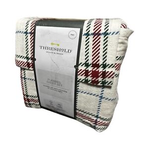 Full Size Flannel Sheet Set-Holiday/Christmas Plaid