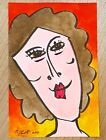New ListingCHRIS ZANETTI Original Watercolor Painting Woman Portrait Art Female 6