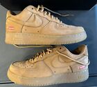 Nike x Supreme Air Force 1 Low Flax  Sneakers Shoes DN1555-200 Size 8.5