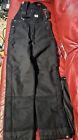 NEW Carhartt Men's Loose Fit Washed Duck Insulated Bib Overall Black Small S 30