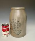 Antique Stoneware: 1880s Wax Sealer Fruit Jar, Williams & Reppert, Greensboro PA