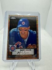 2021 Topps Chrome Mark Grace #547 Gold and Rose Gold 70th Anniversary #'d 37/50