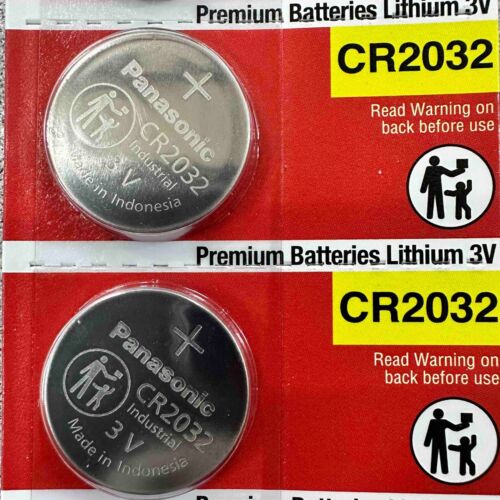 2 x SUPER FRESH Panasonic CR2032 CR 2032 Lithium Battery 3V Coin Cell Exp. 2033