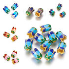 10pcs 5-Petal Alloy Bead Caps with Enamel Jewelry Findings Craft 11x8mm Hole 2mm