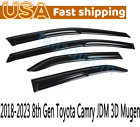 For 2018-2023 8th Gen Toyota Camry JDM 3D Mugen Style Window Visors Rain Guards (For: 2020 Toyota)