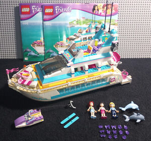 Lego Friends Dolphin Cruiser Retired Set 41015 99% Complete Nice Clean Condition