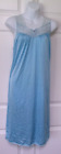 Vintage ShadowLine Lingerie Robe & Nightgown Set BLUE Size Medium LACE DETAIL