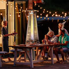 Outdoor Stainless Steel Pyramid Glass Tube Flame Propane Patio Heater 46,000 BTU