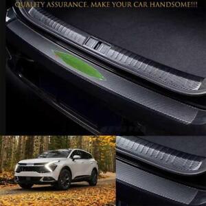 For Kia Sportage NQ5 2023~2024 Carbon Fiber Leather Rear Bumper Protect Plate 2X (For: Kia Sportage)