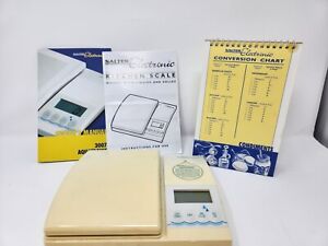 Salter Kitchen Scale Aquatronic Model 3007 w Owner's Manual Tested Vintage