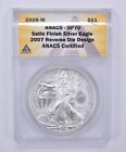 2008-W Burnished Silver Eagle Reverse Of 2007 SP70 ANACS *9087