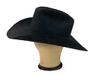 John B. Stetson 4X Beaver 59 /  7 3/8  Vintage Black Cowboy Hat 90s