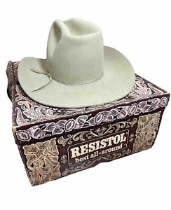 Vtg Resistol 3X XXX Beaver Western Cowboy Hat Sz 7 1/8 Western Boot World Felt