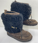 UGG Rainier Eskimo Snow Boots Limited Edition Beaded 5189 Size 9 Brown Black