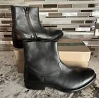 Clarks Collection Mens Black Leather Zip Dress Ankle Boots Size US 12 NEW