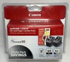 Genuine Canon PG 40 & CL 41 Black Tri Color Combo Ink Cartridge w/ Photo Paper