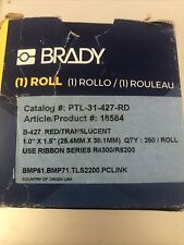 BRADY PTL-31-427-RD Label,1 In. W,1-1/2 In. L,Vinyl