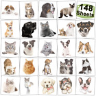 148 PCS Dog Cat Temporary Tattoos for Kids - 3D Individual Puppy Kitten Tattoos