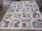VINTAGE Handmade quilt - 72 x 56 - Multi color - Patchwork - Excellent
