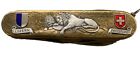 New ListingVictorinox Spartan Gold plated Lion Monument Lucerne~ Beautiful!