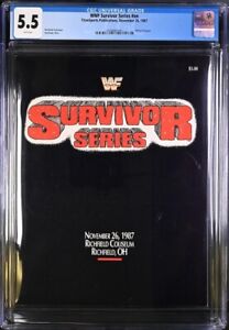 Survivor Series 1987 WWF Wrestling Program Official Hogan CGC 5.5 Fine -