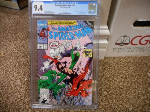 New ListingAmazing Spiderman 342 cgc 9.4 Marvel 1990 Black Cat Scorpion cover WHITE pgs NM