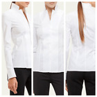 Akris Bergdorf Goodman Cotton Poplin Blouse Collared Button Down Tailored White