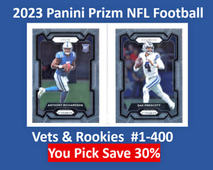 2023 Panini Prizm Football Base You Pick  1-400 Complete Your Set Vet Rookie RC