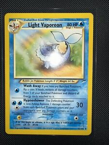 Pokémon TCG Light Vaporeon Neo Destiny 52/105 Regular Unlimited Uncommon