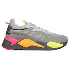 Puma RsX Highlighter Lace Up  Mens Grey Sneakers Casual Shoes 38471001