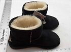 Australian Womens Black Sheepskin Round Toe Ankle Snow Boots Size 8
