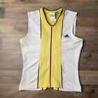 Adidas Tank Top Women's Size Small Yellow White Athletic Running Soccer 1143