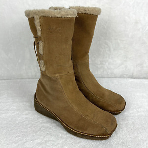 Bastien Womens Boots Size 8B Beige Wheat Suede Side Zipper