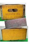 Vtg 1957 Yellow Wood Coke Crate Serves 24 Full Glasses Perry Fla HTF