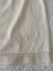 Lorraine Slip Small  Vintage Ivory Lace Hem with Embroidery USA Skirt Short