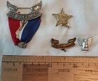 Vintage BSA Eagle Scout Lot Sterling Silver Be Prepared Medal & Pins Patent 1911