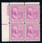 US Stamp #831 William Howard Taft 50c - Plate Block of 4 - MNH - CV $25.00