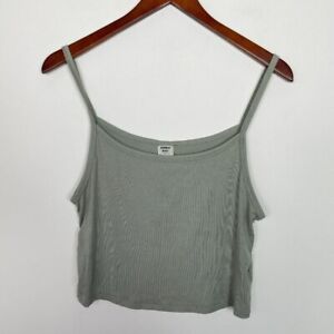 Aritzia Sunday Best Camille Ribbed Cropped Tank Pistachio Green Women L
