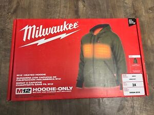 Milwaukee 306GN-203X M12 Heated Hoodie , Green, Size 3XL - NEW