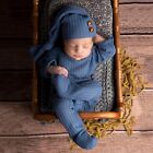 Newborn Boy Outfit Photography Baby Infant Photo Prop Sleeping Hat + Suit 2 Pcs