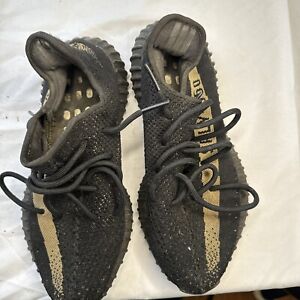 Adidas Yeezy Boost 350 V2 Core Black Green Olive Stripe Size 8 BY9611
