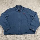 Polo Ralph Lauren Blouson Jacket Men's 2XL Navy Vintage Wash Full Zip Harrington
