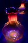 New ListingVintage MCM Tiara Art Glass 9” Vase- Glows- Cadmium- Selenium  Ombré Glass Vase
