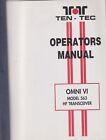 GENUINE ORIGINAL TEN-TEC OMNI VI MODEL 563 INSTRUCTION MANUAL