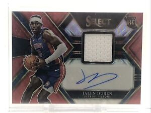 New Listing2022-23 Panini Select Red Wave Rookie Patch Auto Jalen Duren RC #RJA-JLD