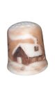 Vintage Thimble Porcelain Fine Bone China Cottage in the Woods Hand Painted