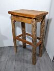 Rustic Cabin/Country Farmhouse Natural Log Wood Side Table